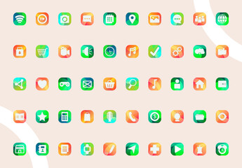 Multicolored App Icon Set