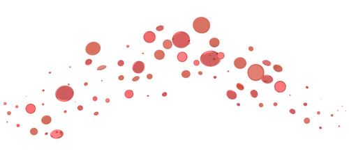 Glittering confetti on a transparent background. Holiday confetti png. red confetti falls from the sky.