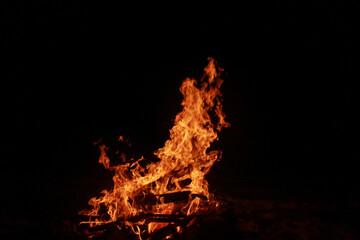 fire in the fireplace