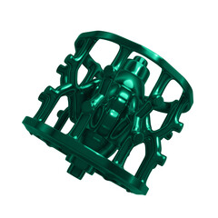 Metal abstract shape, 3d render © neurostructure