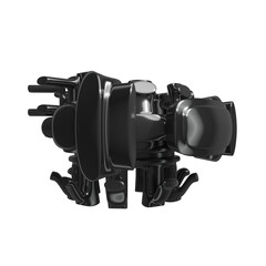 Metal abstract shape, 3d render © neurostructure