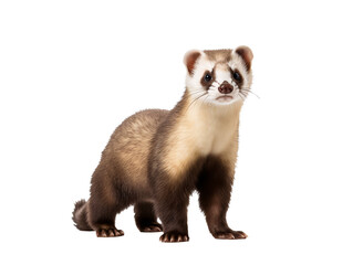 a ferret standing on a white background - Powered by Adobe