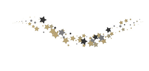 Enchanted Galaxy: Experience the Splendor of a 3D Gold Stars Shower