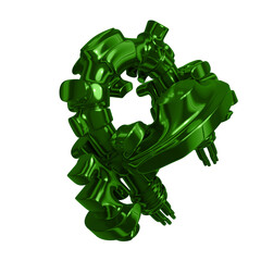 Metal abstract shape, 3d render © neurostructure