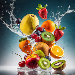  Sliced Fruits in Water