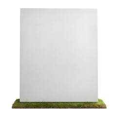 png of blank minimalistic white grave stone