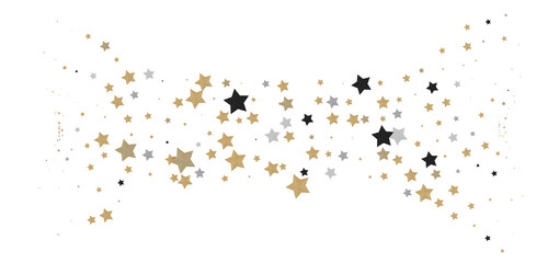 Obraz premium Starstruck Spectacle: 3D Illustration Transports You to a Gold Stars Shower