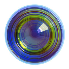 3d Abstract glass lens 
