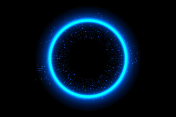 Round Blue Light with Sparks. Suitable For Product Advertising, Product Design, and Other, Vector Illustration