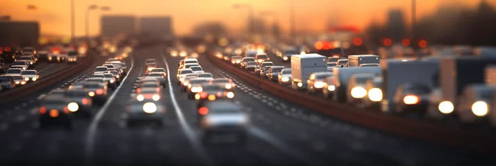 Badkamer foto achterwand a traffic jam on a highway © Ion