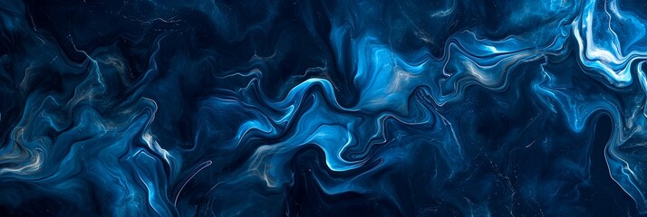 colorful modern curvy waves background illustration with amazing blue navy and golden flow and stream organic patterns, panorama backgrounds.