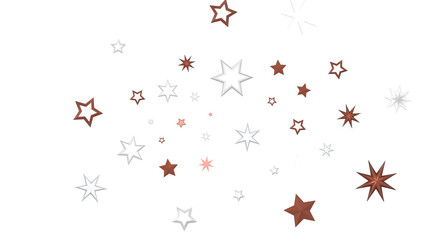Starry Christmas Cascade: Radiant 3D Illustration Showcasing Falling Holiday Starlight Streams