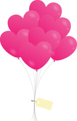 balloon gift heart love pink for decoration valentine wedding love celebration festival cute design 