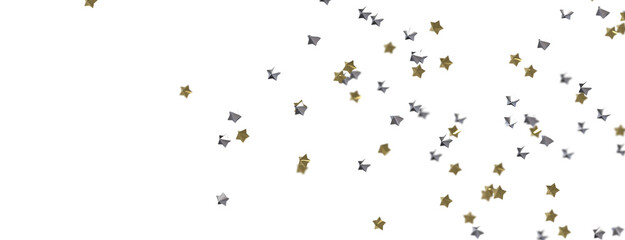 Twinkling Yuletide Skies: Breathtaking 3D Illustration of Falling Christmas Starlights