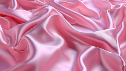 Fototapeta premium Elegant Pink Satin Fabric Background with Luxurious Texture