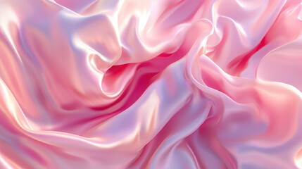 Obraz premium Soft Waves of Pink Silk Textile Background for Luxury Design