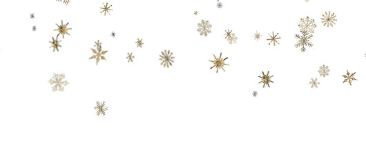 Magical Snow Cascade: Mind-Blowing 3D Illustration of Falling Christmas Snowflakes