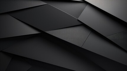 Black or dark grey 3d geometric graphic texture design background. Generate AI - obrazy, fototapety, plakaty