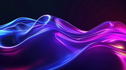 Naklejka premium Abstract fluid liquid curved wave with copy space background