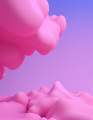 Fototapeta premium Pink abstract forms, 3d rendering