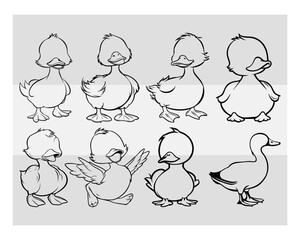 Duck Svg, Duck Silhouette, Buby Duck svg, Cute Duck, Animal Svg, Duck Hunting Svg, Duck Hunter Svg, Duck Svg Bundle, Duck Clipart, Cut Files