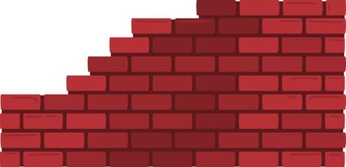 Red brick wall texture background. Solid brickwork pattern for construction and architecture.
