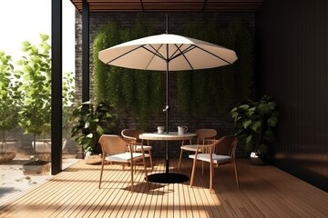  Outdoor vertical plant wall of tropical green tree