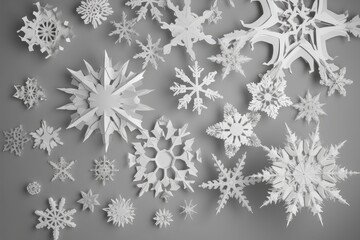 Naklejka na ściany i meble Paper snowflakes 