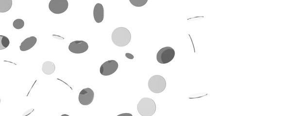 silver  Burst: Astonishing 3D Illustration of Bursting silver Confetti