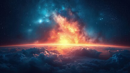 Fototapeta premium explosion in the sky