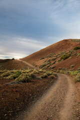 road in volcanic desert
