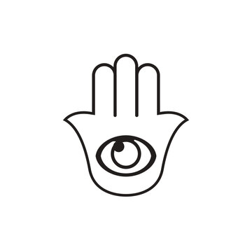 Hamsa hand symbol vector