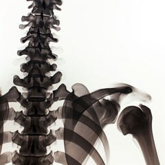 Human Skeleton Rear View Image - Anatomy, Bones, and Structure - obrazy, fototapety, plakaty