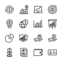 Business and Finance icons set