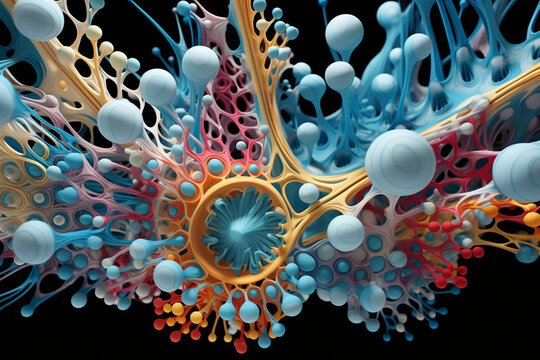 Documenting the organized arrangement of molecules in a protein's secondary structure, highlighting its folding patterns. Metamorphosis, life, happiness