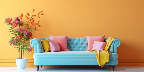 Bright room with sofa.