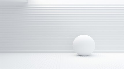 Minimalistic Clean White Background with 3D Light AI Generated