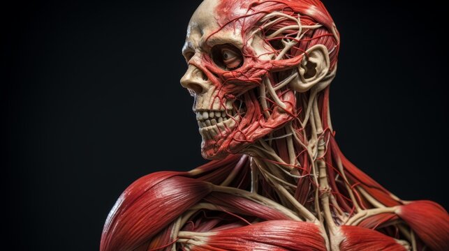 Human Anatomy ecorche. Human physiology. Muscles