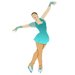 woman ice skating