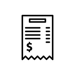 Invoice, bill icon suitable for info graphics, websites and print media and interfaces.