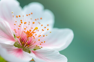 Ethereal Peach Blossom Close-Up