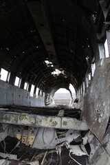 Fallen airplane interior 
