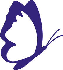 Obraz premium Butterfly silhouette logo vector illustration. Butterfly symbol shape decorative design elements