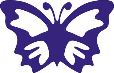 Butterfly silhouette logo vector illustration. Butterfly symbol shape decorative design elements