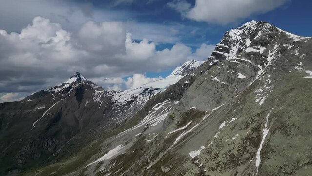 Majestic mountain landscape under a cloudy sky