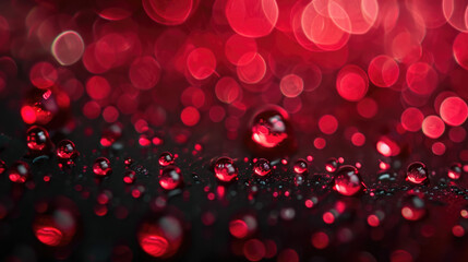 Red waterdrops on a dark background