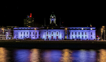 City Hall Cork at night