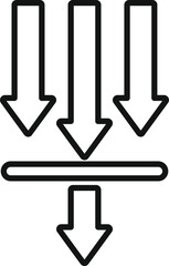 Download strain flow icon outline vector. Dark conduit. Safety data server