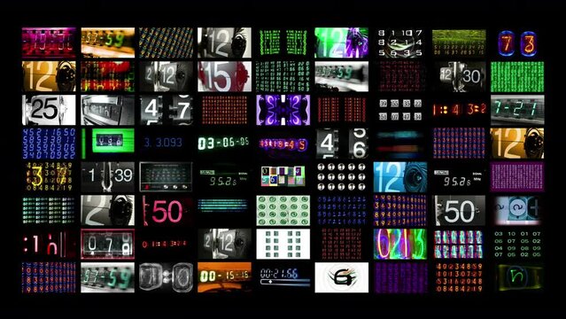 counting numbers, time and code information 