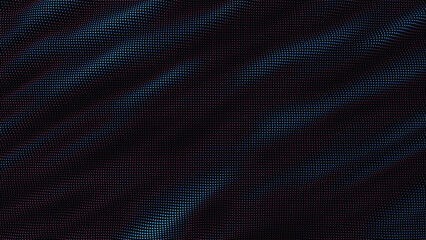 Obraz premium waves of colorful points. Digital data splash of point array. Futuristic smooth glitch UI element
